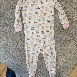 Magnetic Me Cream and Pink Printed Footie